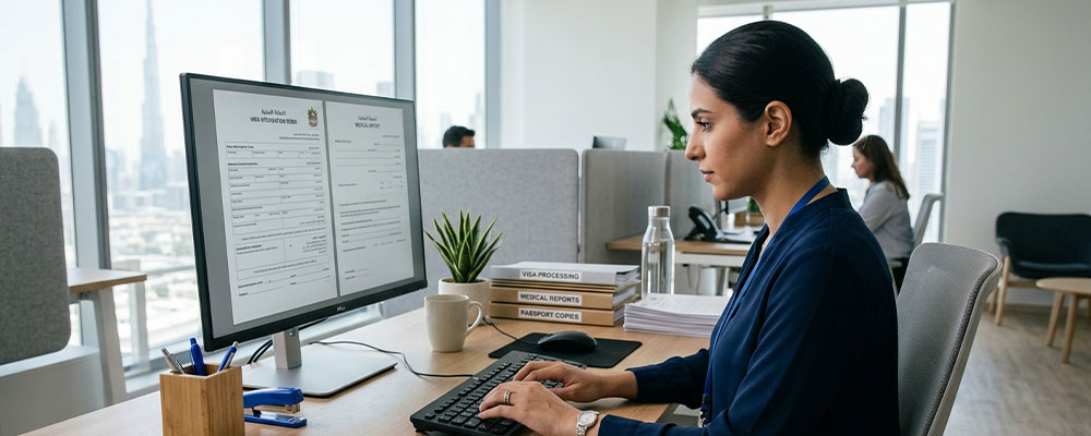 Professional document typing services for visa application and processing support